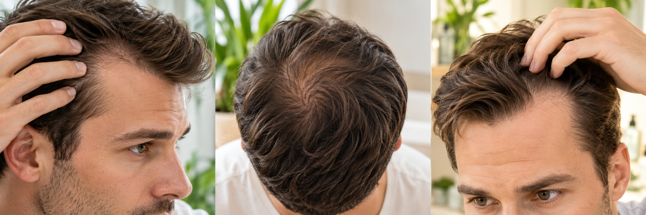 Cena ilustrativa de atenção à linha do cabelo durante a rotina